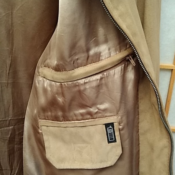 Weatherproof Micro-Suede Bomber Style Jacket - Picture 7 of 9